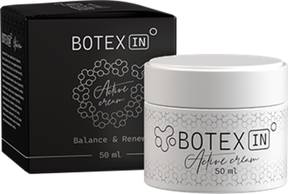 Crema Botexin Active da 50 ml accanto alla confezione
